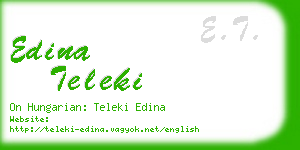 edina teleki business card